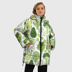 Куртка зимняя женская Овощи, цвет: 3D-черный — фото 2