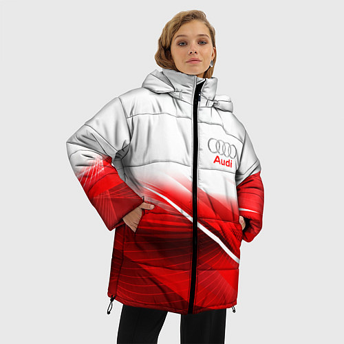 Женская зимняя куртка AUDI / 3D-Черный – фото 3
