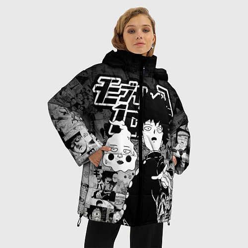 Женская зимняя куртка МОБ ПСИХО 100 / 3D-Черный – фото 3