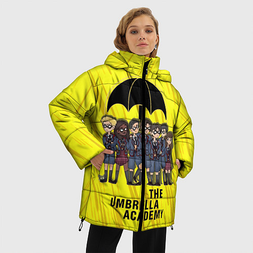 Женская зимняя куртка The Umbrella Academy / 3D-Черный – фото 3