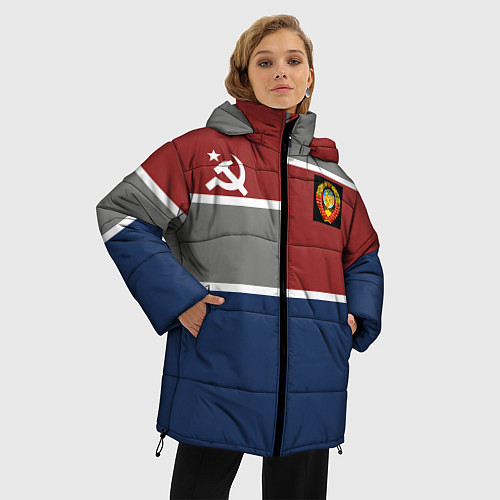 Женская зимняя куртка СССР / 3D-Черный – фото 3