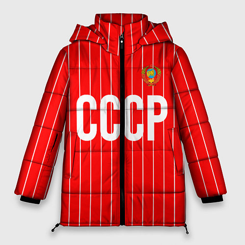 Женская зимняя куртка Форма сборной СССР / 3D-Красный – фото 1