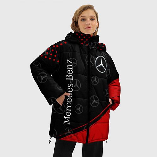 Женская зимняя куртка MERCEDES МЕРСЕДЕС / 3D-Черный – фото 3