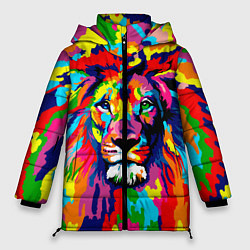 Куртка зимняя женская Лев Artistic Art, цвет: 3D-черный