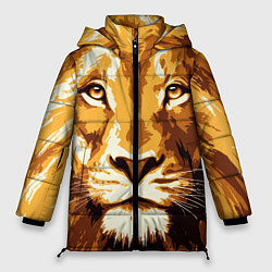 Куртка зимняя женская Взгляд льва, цвет: 3D-светло-серый