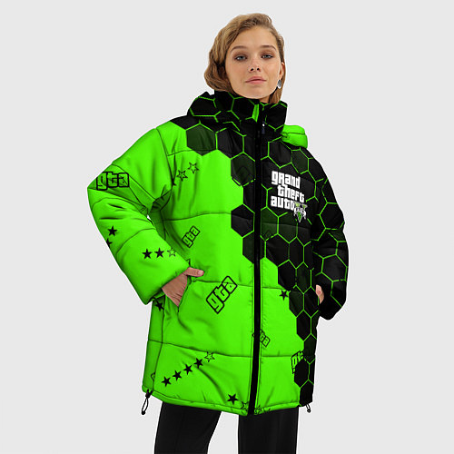 Женская зимняя куртка GTA 5 ГТА 5 / 3D-Черный – фото 3