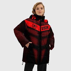 Куртка зимняя женская Экзоскелет СССР, цвет: 3D-черный — фото 2