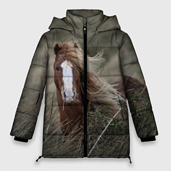 Куртка зимняя женская Конь, цвет: 3D-красный