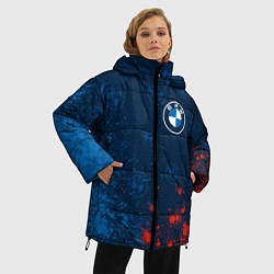 Куртка зимняя женская BMW БМВ, цвет: 3D-черный — фото 2