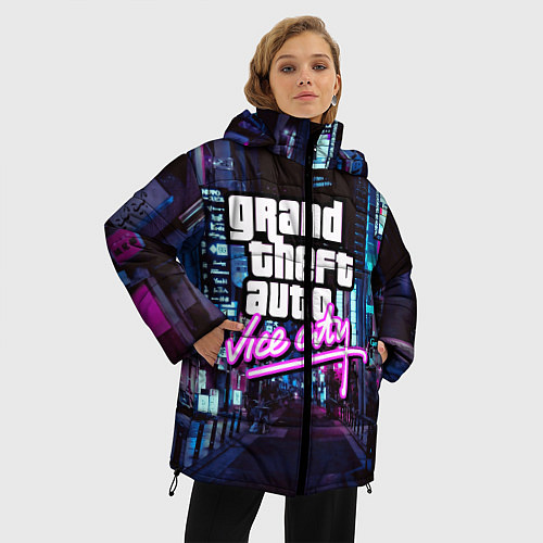 Женская зимняя куртка GTA / 3D-Черный – фото 3
