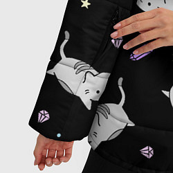 Куртка зимняя женская КИСЫ, цвет: 3D-светло-серый — фото 2