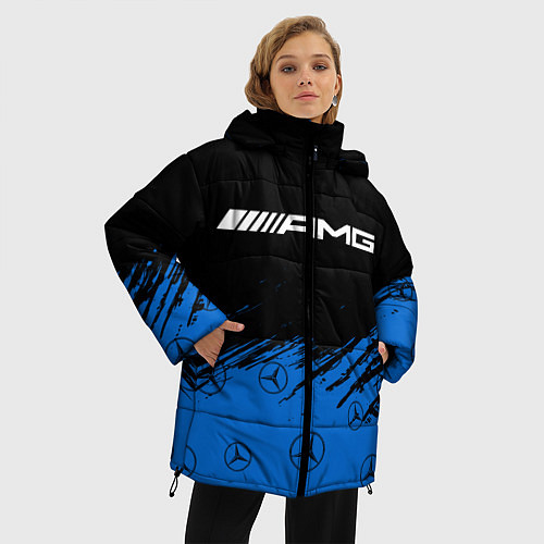 Женская зимняя куртка MERCEDES МЕРСЕДЕС / 3D-Черный – фото 3