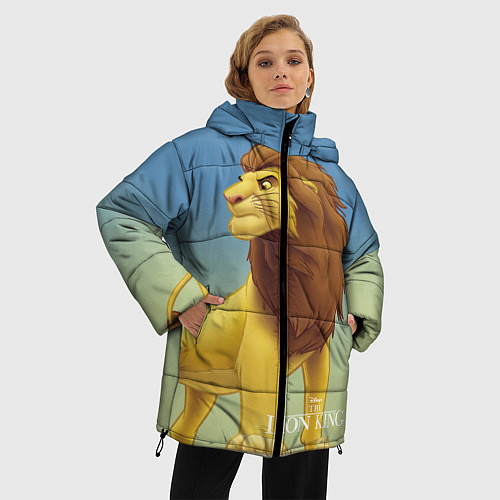Женская зимняя куртка Взрослый Симба / 3D-Черный – фото 3