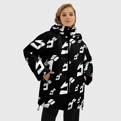 Женская зимняя куртка JoJo Bizarre Adventure / 3D-Черный – фото 3
