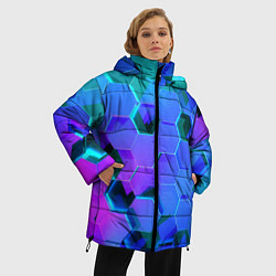 Куртка зимняя женская Geometry, цвет: 3D-светло-серый — фото 2