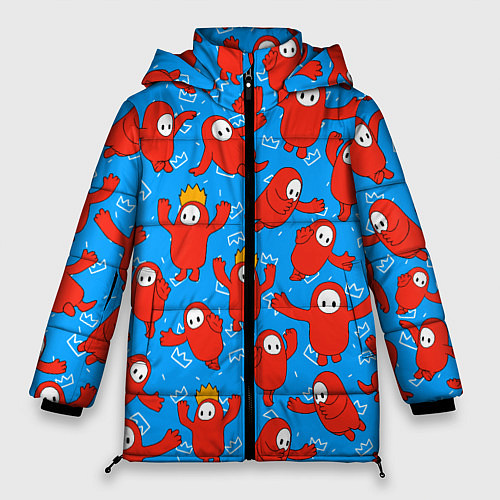 Женская зимняя куртка Fall guys red / 3D-Светло-серый – фото 1