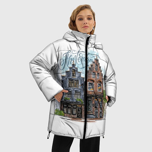 Женская зимняя куртка Амстердам / 3D-Черный – фото 3
