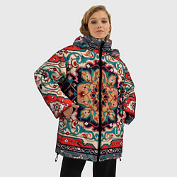 Куртка зимняя женская Текстура ковра, цвет: 3D-черный — фото 2