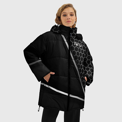 Женская зимняя куртка NASA / 3D-Черный – фото 3