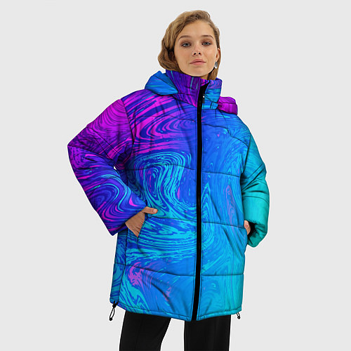 Женская зимняя куртка BACKGROUND IN NEON / 3D-Черный – фото 3