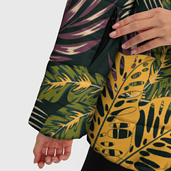 Куртка зимняя женская Тропический лес, цвет: 3D-светло-серый — фото 2