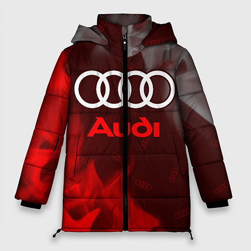 Женская зимняя куртка AUDI АУДИ / 3D-Красный – фото 1
