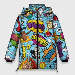 Куртка зимняя женская Pop art comics, цвет: 3D-черный
