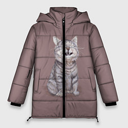 Куртка зимняя женская Котёнок ыыы, цвет: 3D-черный