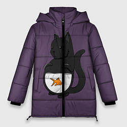 Женская зимняя куртка Довольный кот