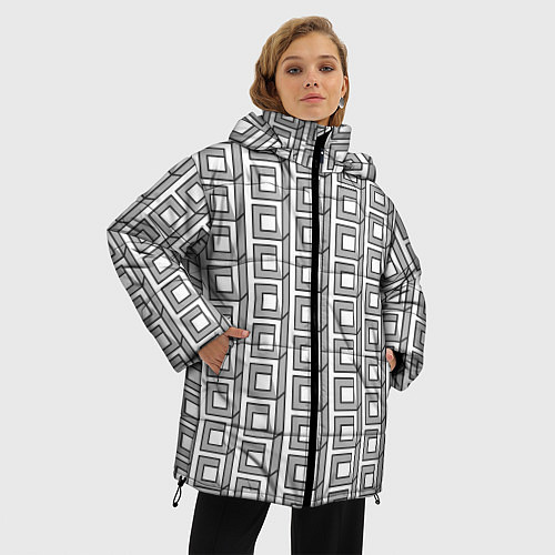 Женская зимняя куртка Архитектура / 3D-Черный – фото 3