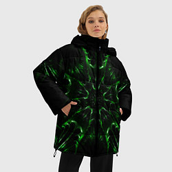 Куртка зимняя женская Зелёное Очарование, цвет: 3D-черный — фото 2