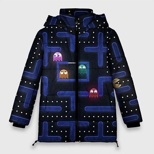 Женская зимняя куртка Pacman / 3D-Красный – фото 1