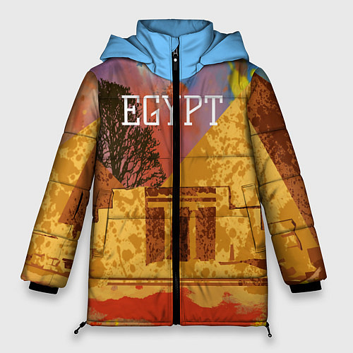 Женская зимняя куртка Египет Пирамида Хеопса / 3D-Красный – фото 1