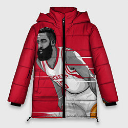 Куртка зимняя женская James Harden Houston Rockets, цвет: 3D-черный
