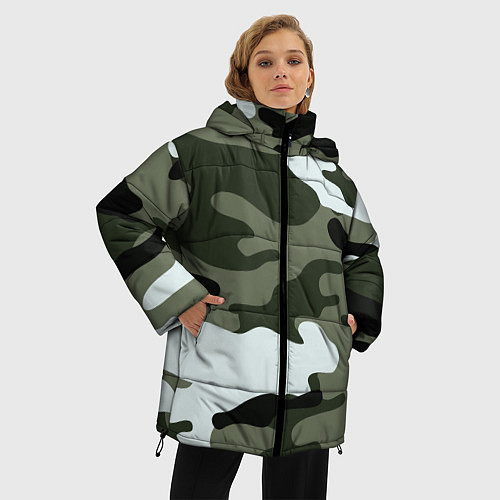 Женская зимняя куртка Camouflage 2 / 3D-Черный – фото 3