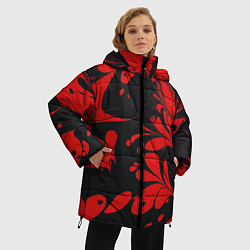 Куртка зимняя женская Красный Мрамор, цвет: 3D-светло-серый — фото 2