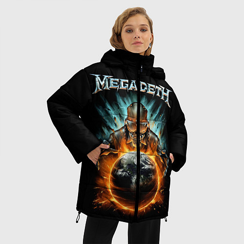 Женская зимняя куртка Megadeth / 3D-Черный – фото 3