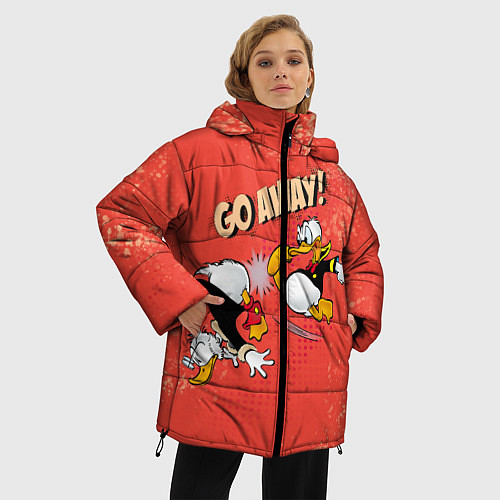 Женская зимняя куртка Go away! / 3D-Черный – фото 3