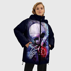 Куртка зимняя женская UNDERTALE SANS, цвет: 3D-черный — фото 2