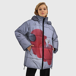 Куртка зимняя женская Among Us - Human, цвет: 3D-черный — фото 2