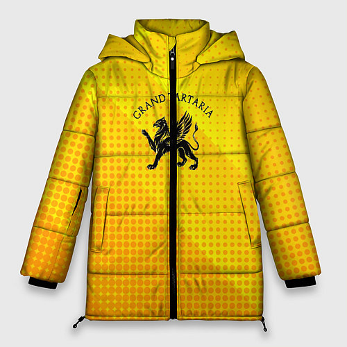 Женская зимняя куртка Символика Тартарии / 3D-Красный – фото 1