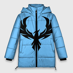Куртка зимняя женская Птица феникс, цвет: 3D-черный
