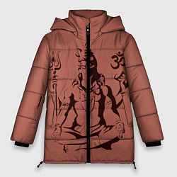 Куртка зимняя женская Бог Шива, цвет: 3D-черный