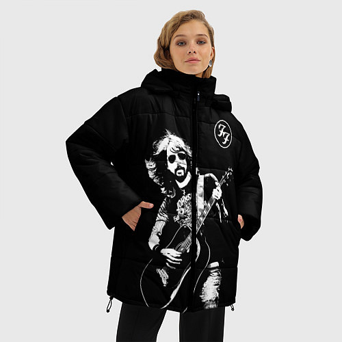 Женская зимняя куртка FOO FIGHTERS / 3D-Черный – фото 3