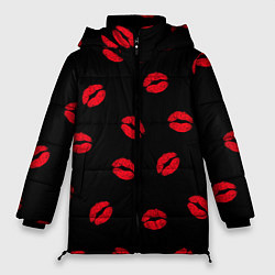 Куртка зимняя женская Поцелуи, цвет: 3D-черный