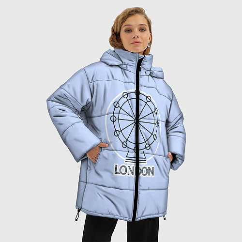 Женская зимняя куртка Лондон London Eye / 3D-Черный – фото 3
