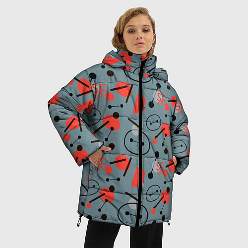 Женская зимняя куртка Big Hero 6 / 3D-Черный – фото 3