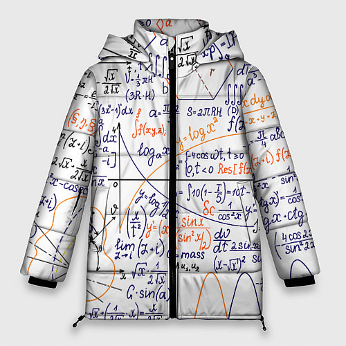 Женская зимняя куртка Мама, я физик! / 3D-Красный – фото 1