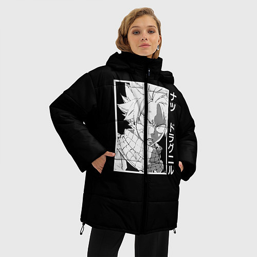 Женская зимняя куртка Нацу Драгнил / 3D-Черный – фото 3