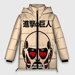 Куртка зимняя женская Атака на титанов, цвет: 3D-черный